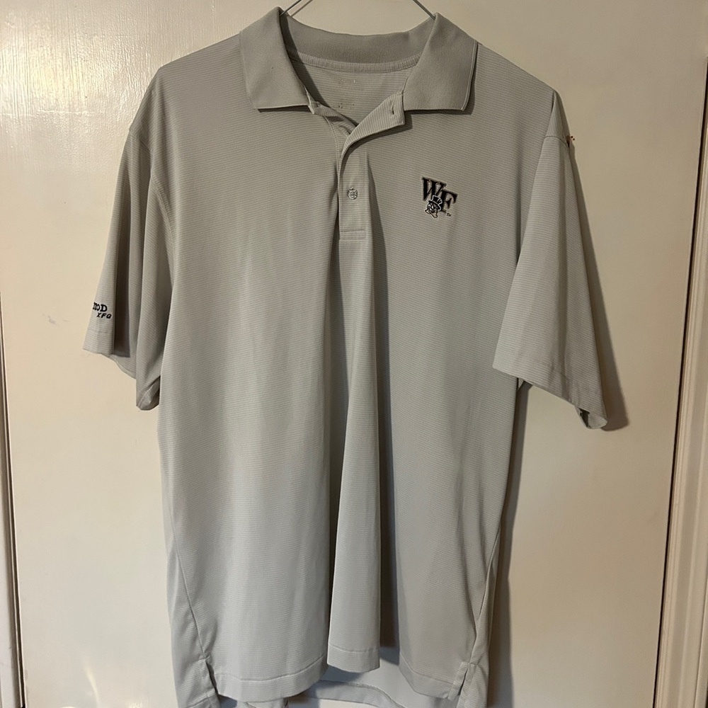 Men's Gray Polo Shirt Wake Forest Izod